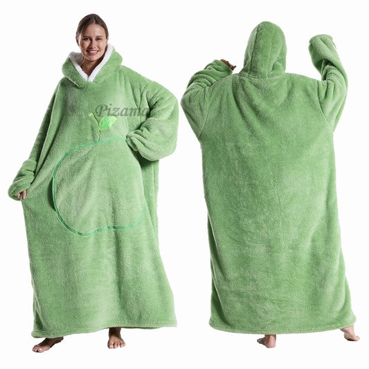 Women plus Size Clothes Winter Hoodies Christmas Penguin Animal Cartoon Oversized TV Blankets Sleeping Blanket Adult Pullovers